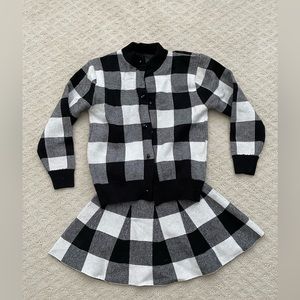 Girls sweater cardigan & Skirt set (size 5/6)